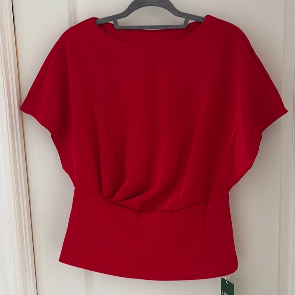 HALARA Red Boxy Relaxed Blouse